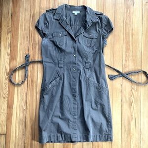 Size 10 Calvin Klein Short Sleeved Button Up Dress with Belt